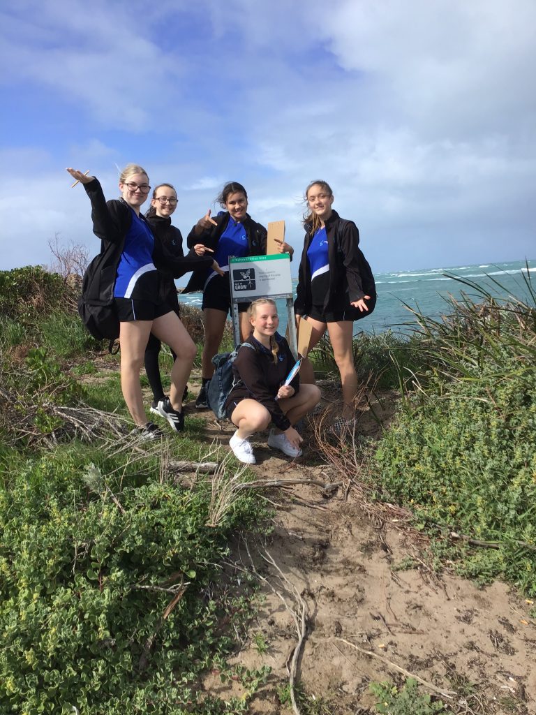 Coastal Lakes College students at Point Peron