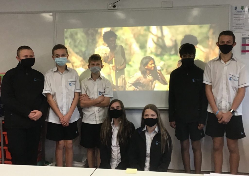 Year 8 students watching Rabbit Proof Fence